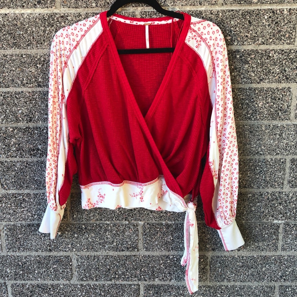 Free People Auxton Thermal Knit Top XS